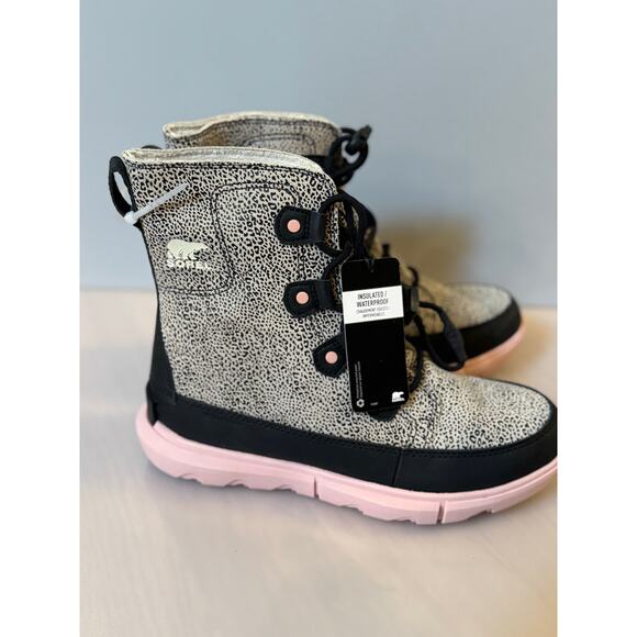 Sorel Kid's Girl Explorer Lace Waterproof Boots - Size 6 (new no box) - Picture 2 of 7